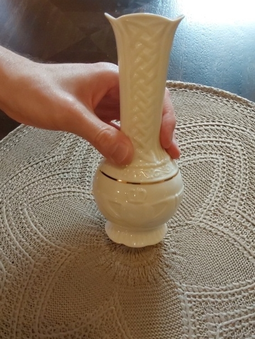 Belleek China Claddagh Bud Vase